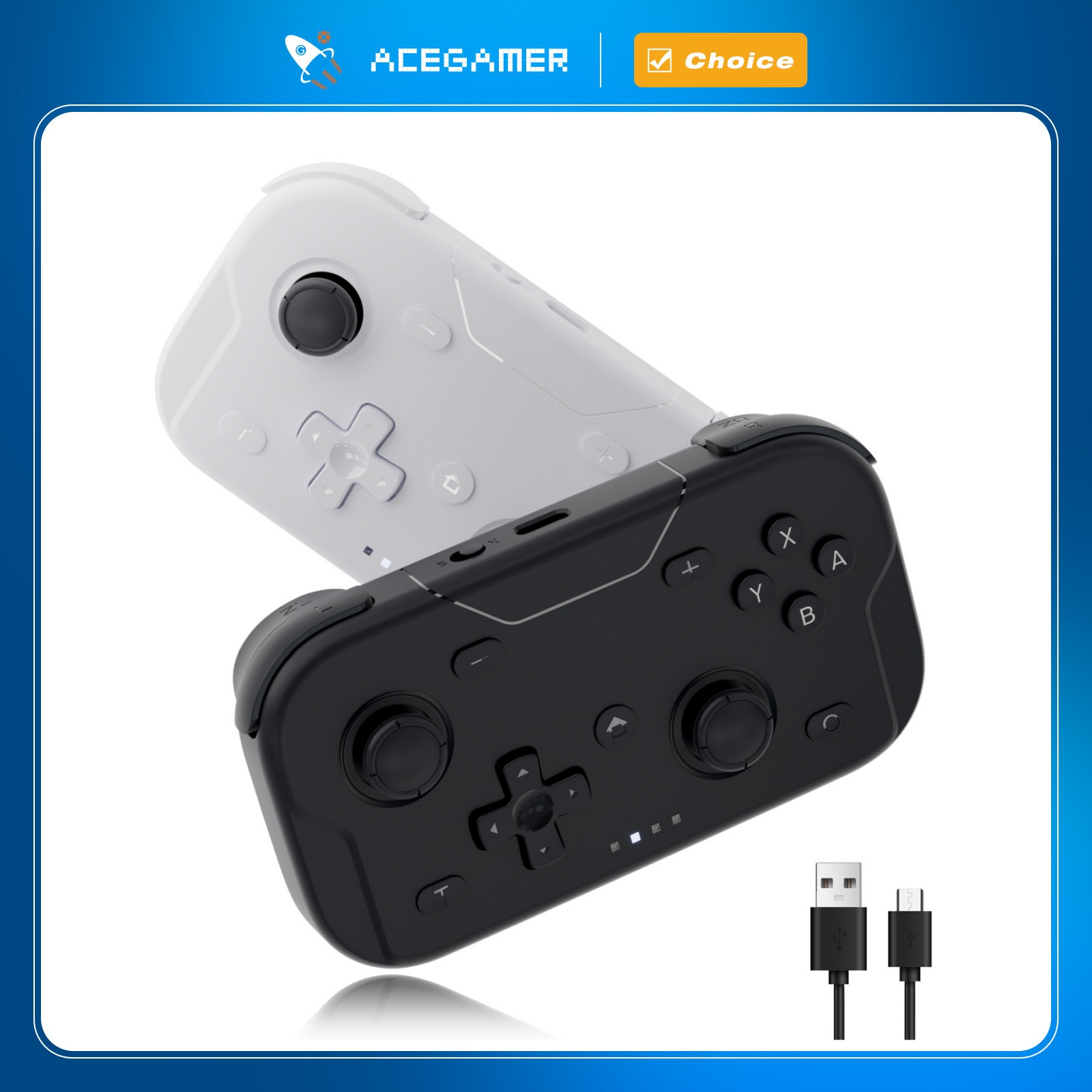 Board Game Android - Kontroler kieszonkowy AceGamer, przenośny joystick Halla,